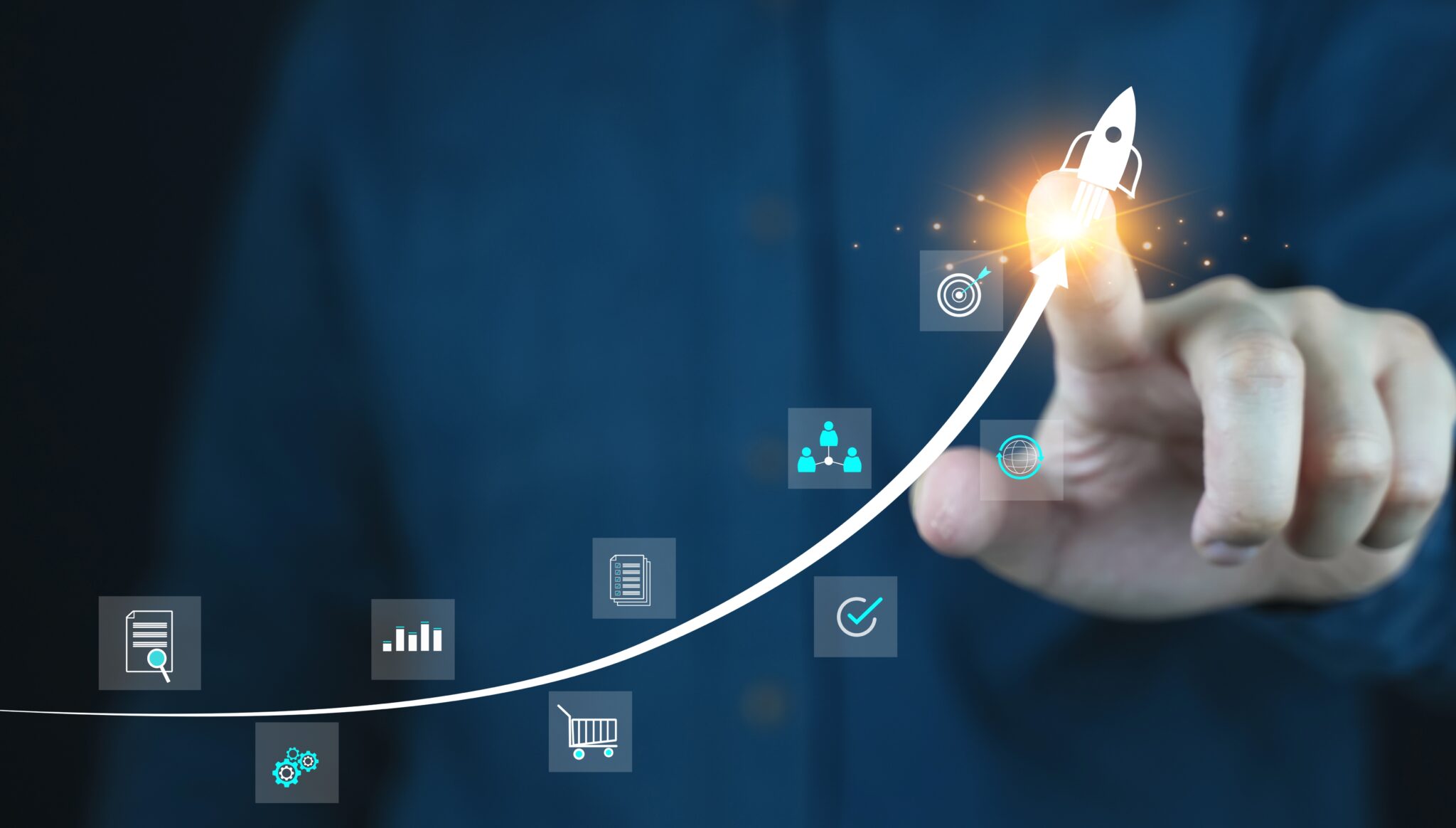 統合報告書作成成功の要因を示すビジネスイメージ