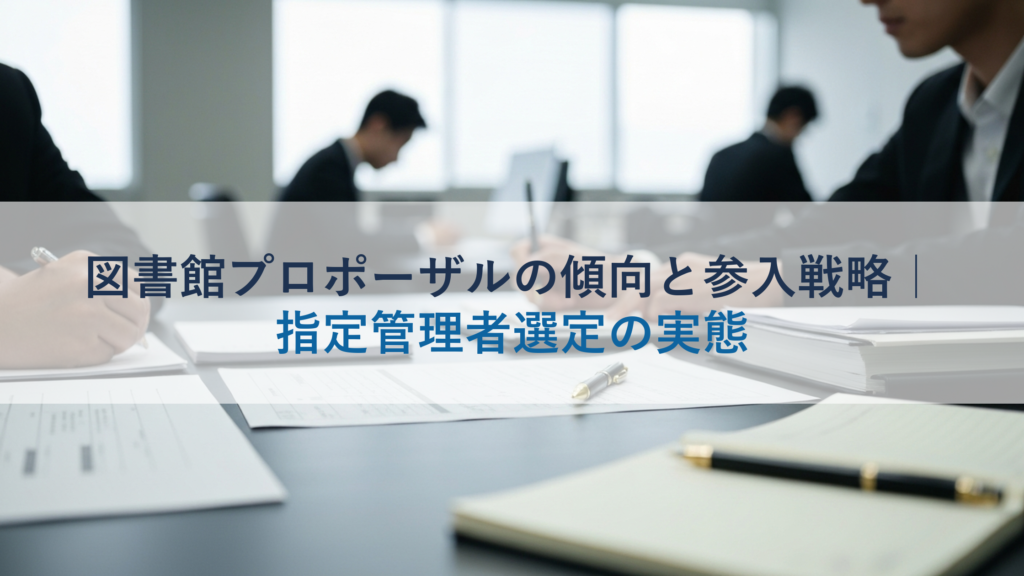 図書館プロポーザルの傾向と参入戦略｜指定管理者選定の実態