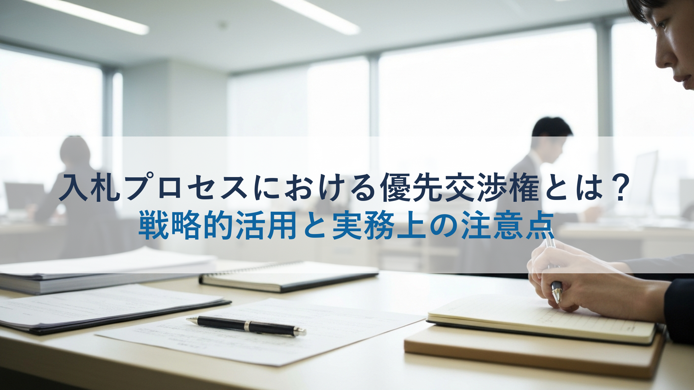 入札プロセスにおける優先交渉権とは？戦略的活用と実務上の注意点