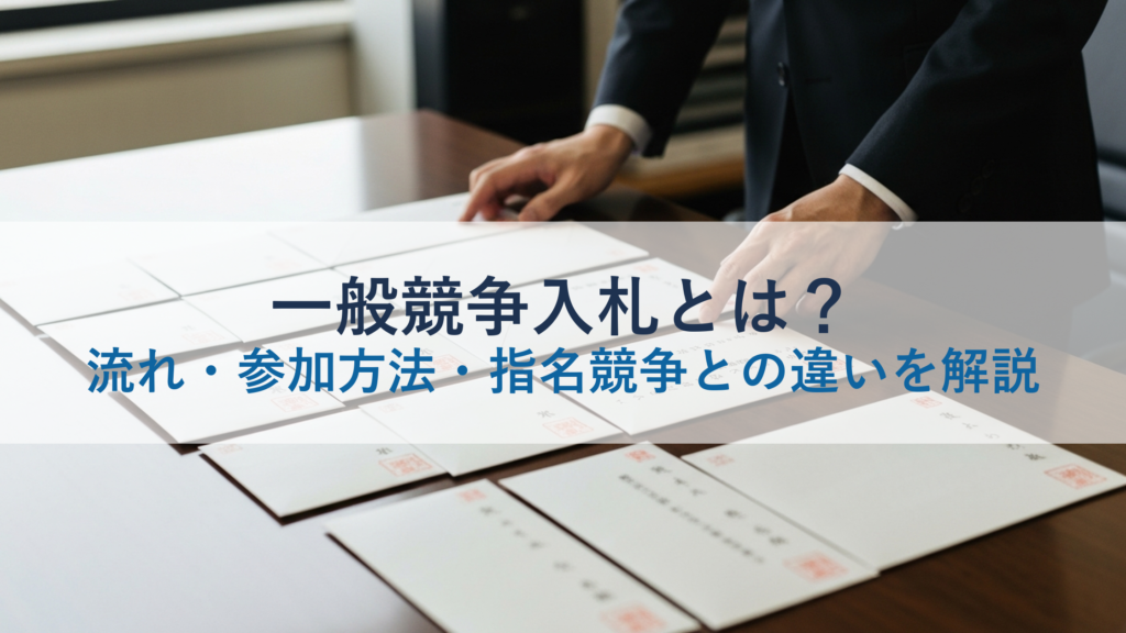 一般競争入札とは？流れ・参加方法・指名競争との違いを解説