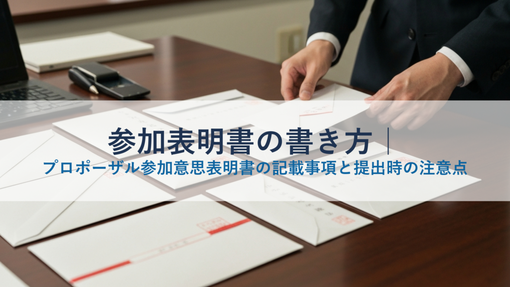 参加表明書の書き方｜プロポーザル参加意思表明書の記載事項と提出時の注意点