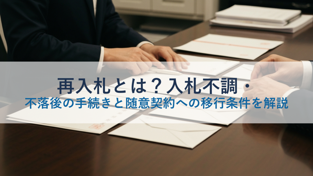 再入札とは？入札不調・不落後の手続きと随意契約への移行条件を解説