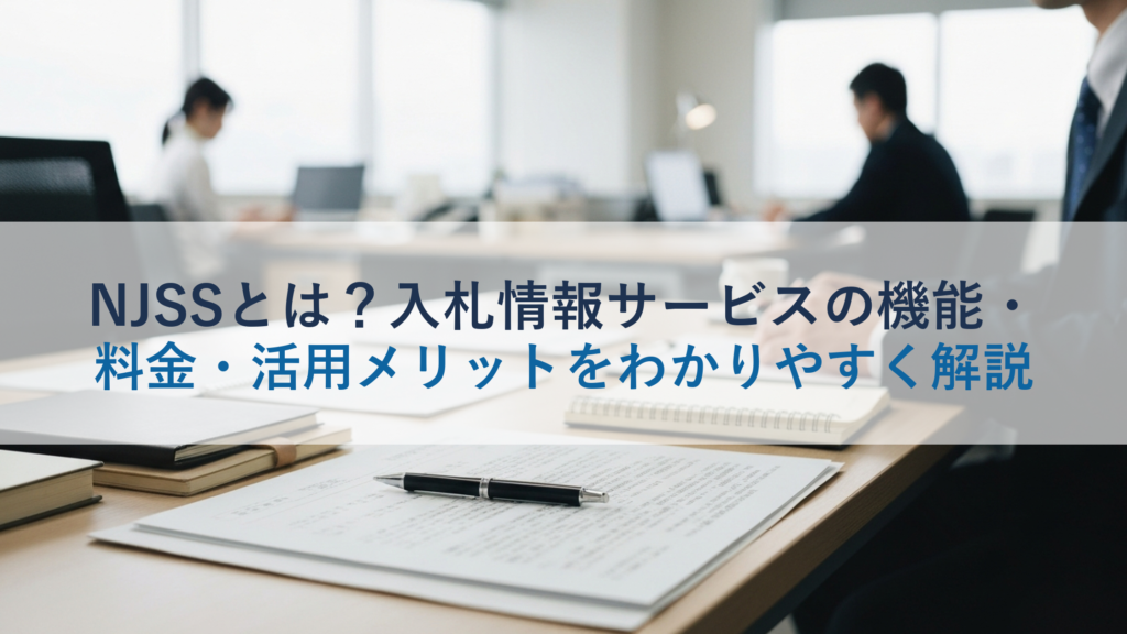 NJSSとは？入札情報サービスの機能・料金・活用メリットをわかりやすく解説