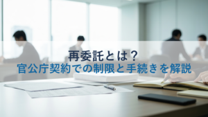 再委託とは？官公庁契約での制限と手続きを解説