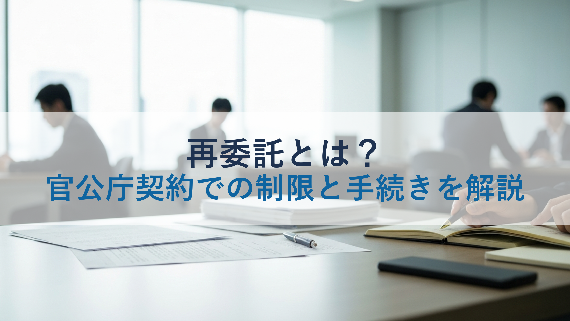 再委託とは？官公庁契約での制限と手続きを解説