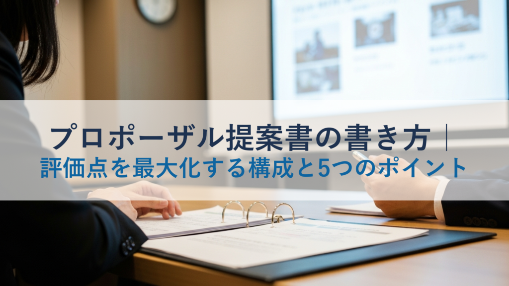 プロポーザル提案書の書き方｜評価点を最大化する構成と5つのポイント