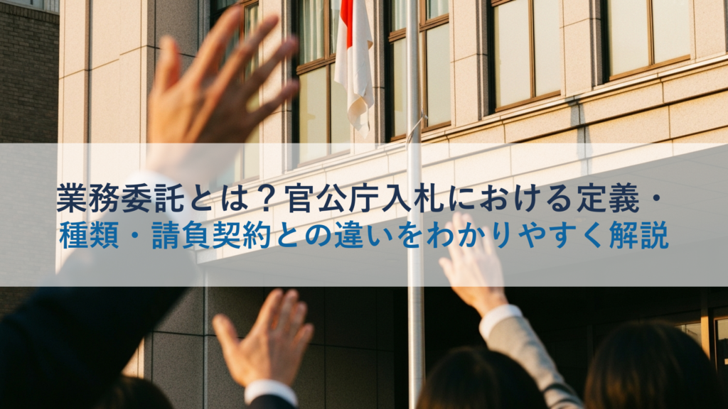 業務委託とは？官公庁入札における定義・種類・請負契約との違いをわかりやすく解説