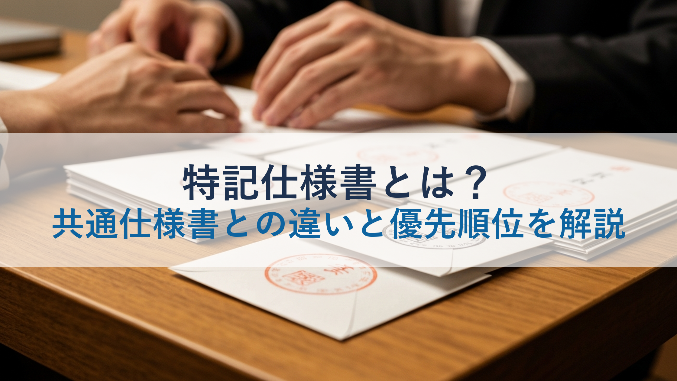 特記仕様書とは？共通仕様書との違いと優先順位を解説