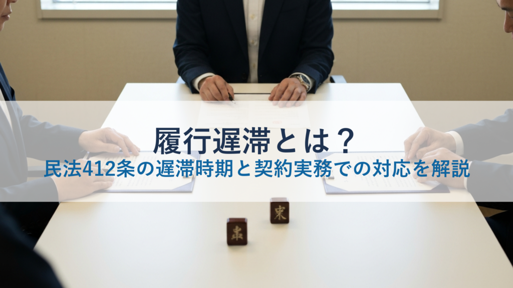 履行遅滞とは？民法412条の遅滞時期と契約実務での対応を解説