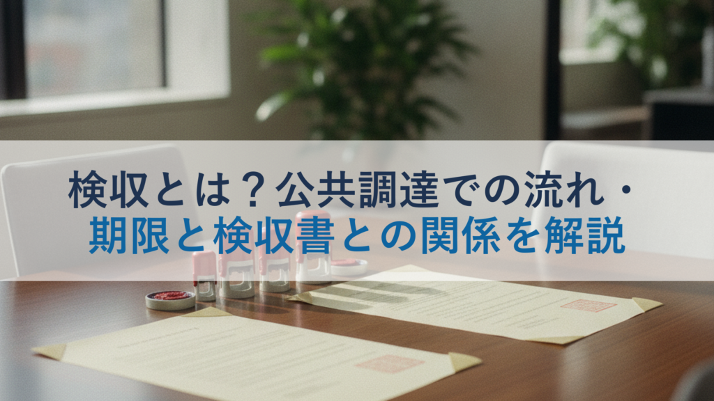 検収とは？公共調達での流れ・期限と検収書との関係を解説