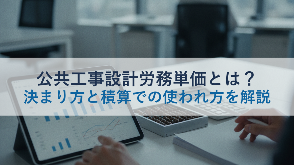 公共工事設計労務単価とは？決まり方と積算での使われ方を解説