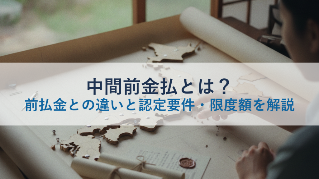 中間前金払とは？前払金との違いと認定要件・限度額を解説