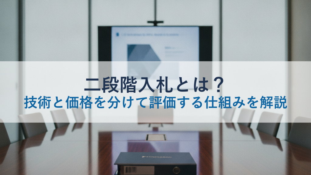 二段階入札とは？技術と価格を分けて評価する仕組みを解説