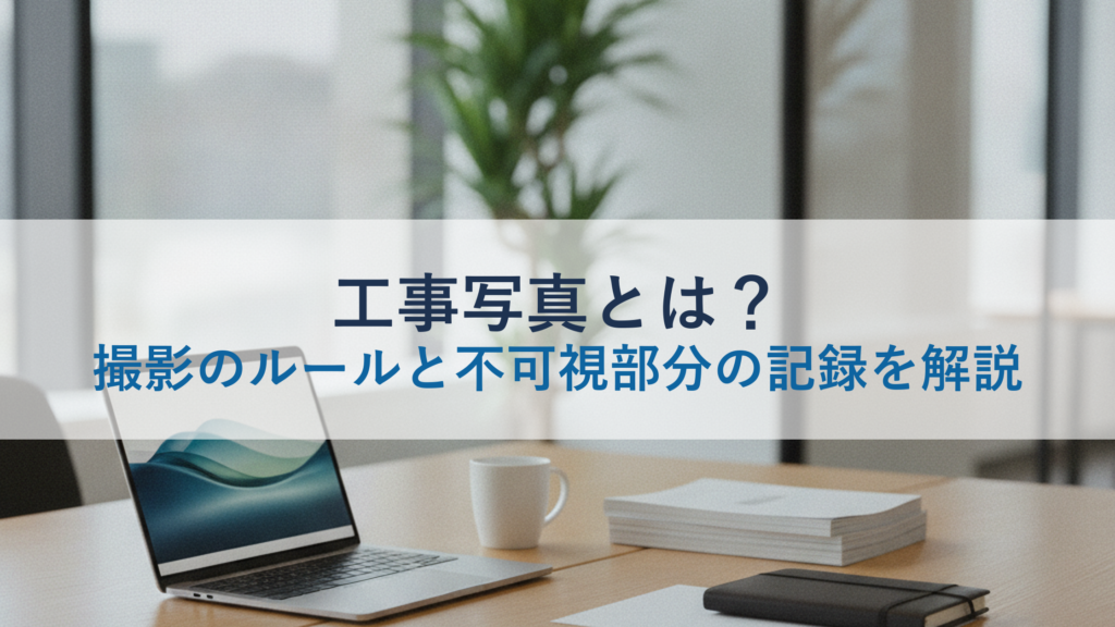 工事写真とは？撮影のルールと不可視部分の記録を解説