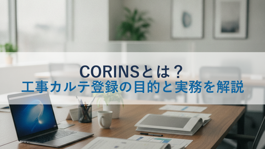 CORINSとは？工事カルテ登録の目的と実務を解説