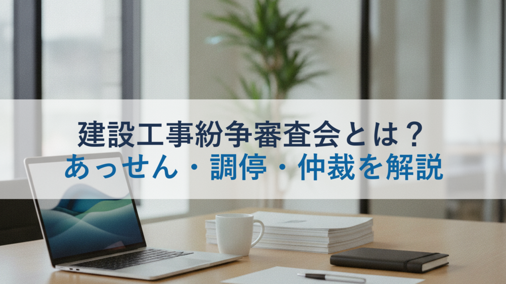 建設工事紛争審査会とは？あっせん・調停・仲裁を解説
