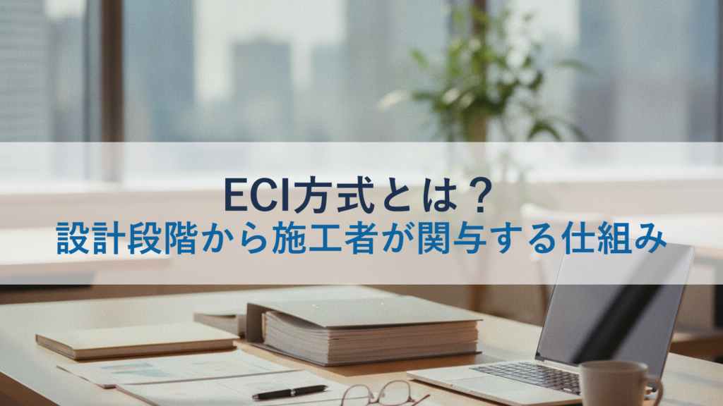 ECI方式とは？設計段階から施工者が関与する仕組み