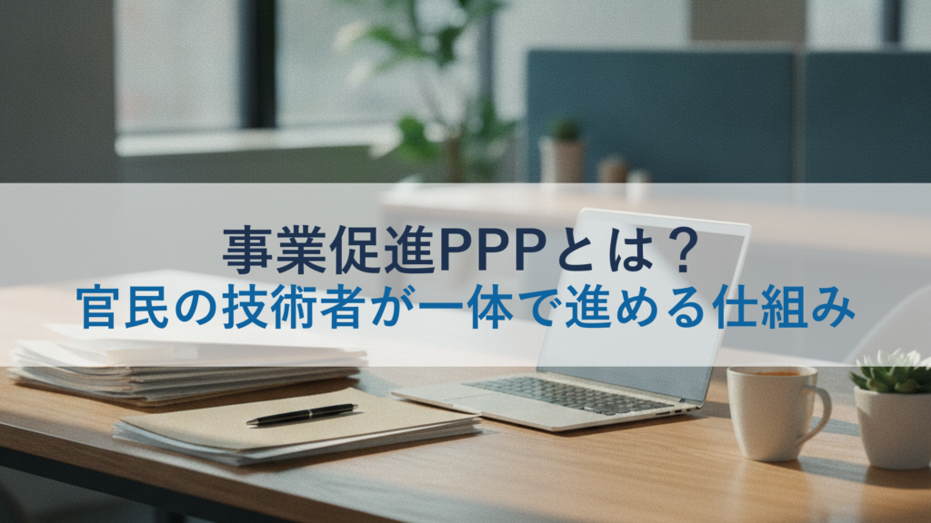 事業促進PPPとは？官民の技術者が一体で進める仕組み
