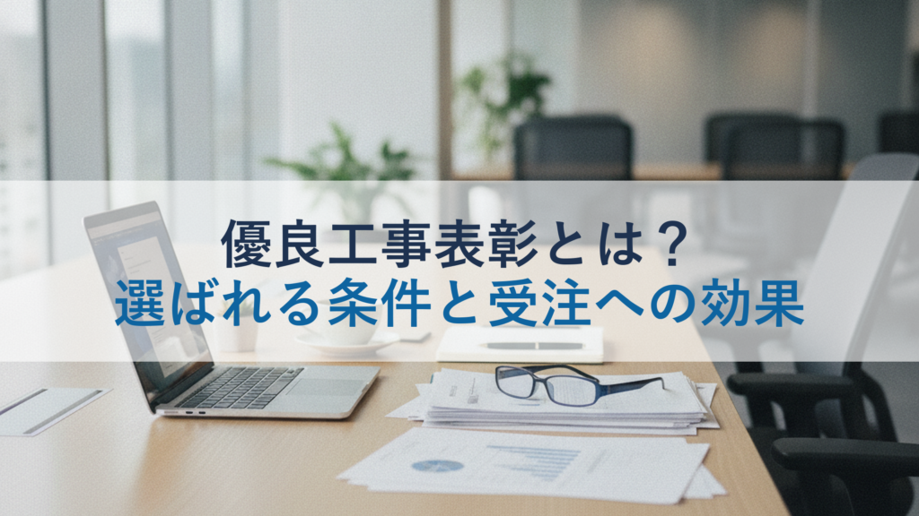 優良工事表彰とは？選ばれる条件と受注への効果